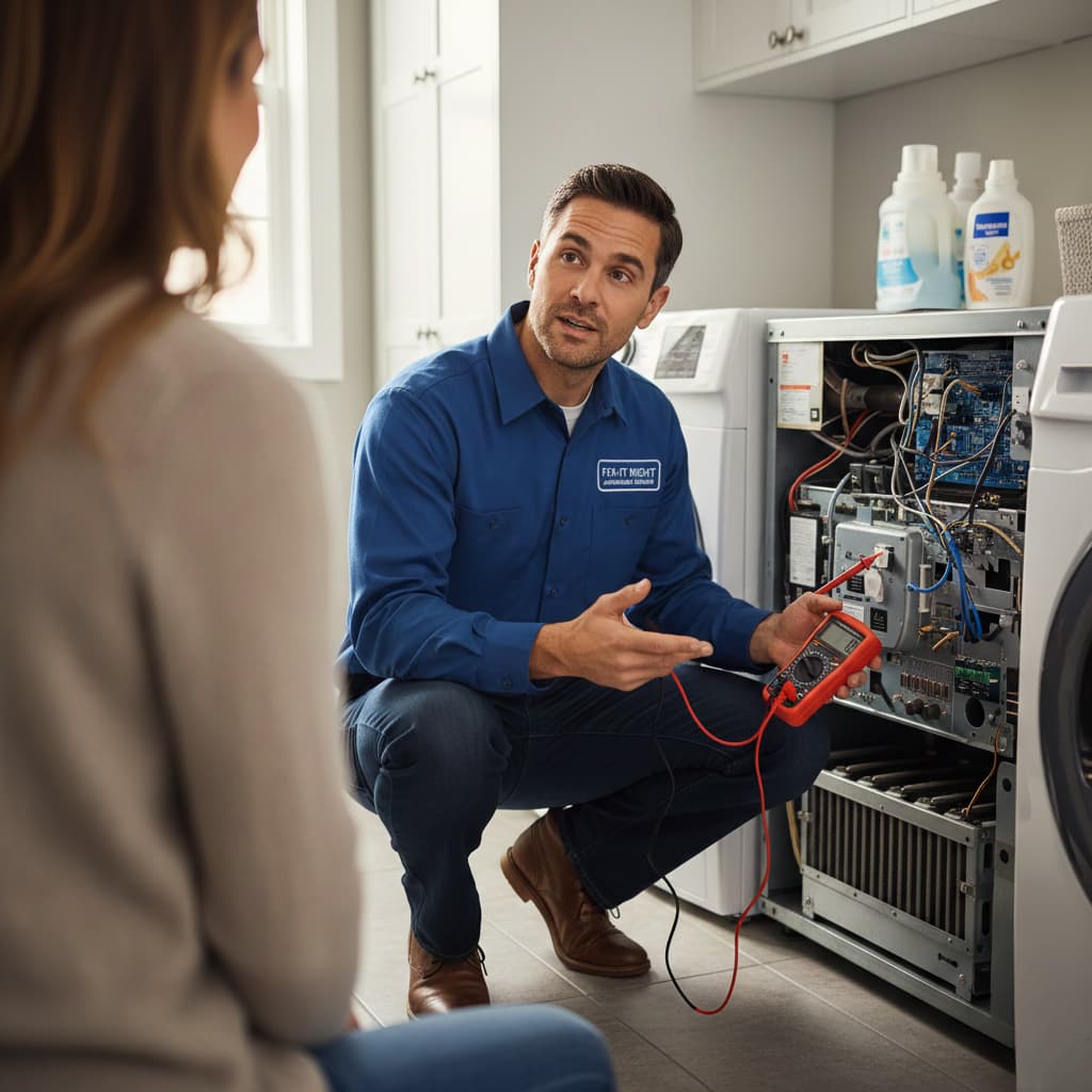 Our technician diagnoses the problem